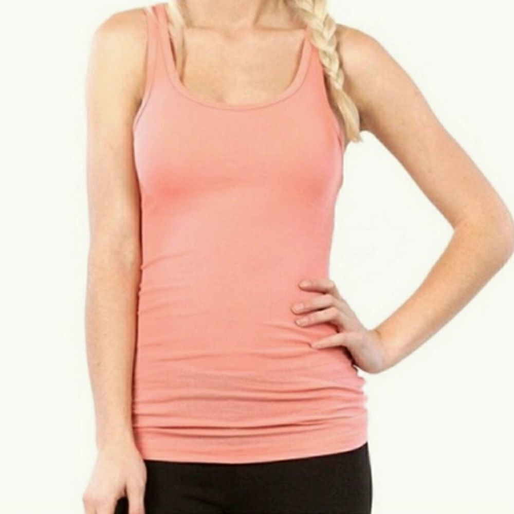 NWT Zenana Outfitters Dusty Peach Tank Top (1X)